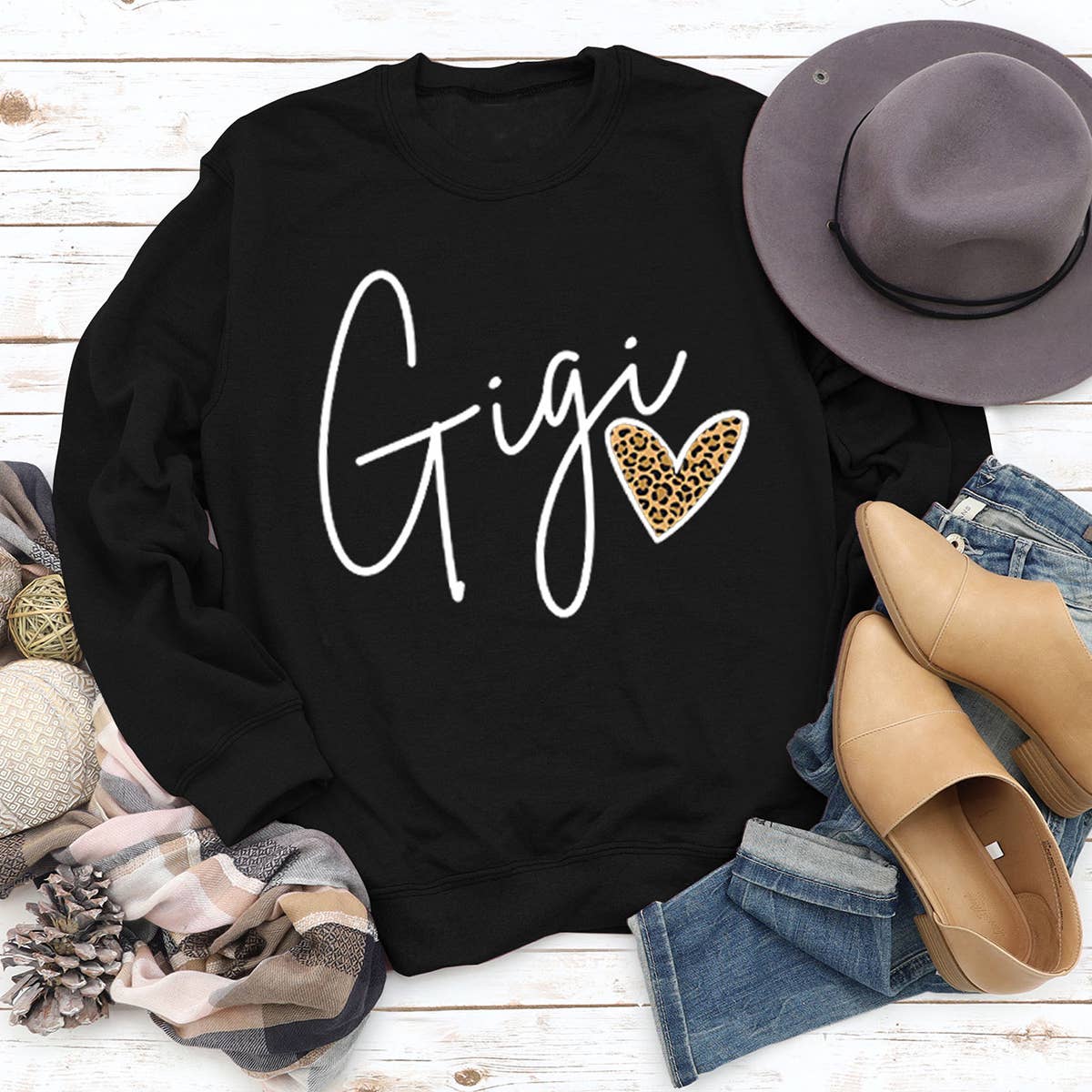 VALENTINE  LETTER PRINTED LONG SLEEVE SWEATSHIRT_CWTSTL0969