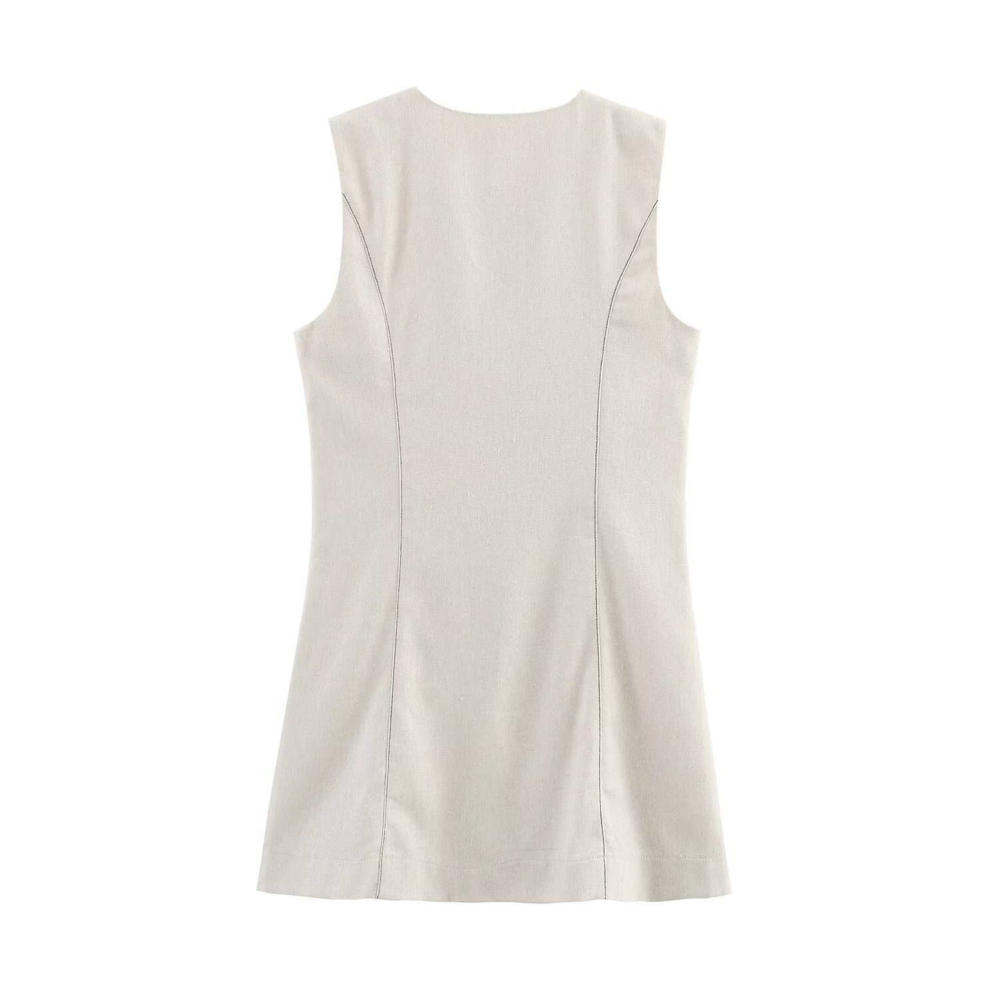 Fashion and sexy single-breasted slim mini dress