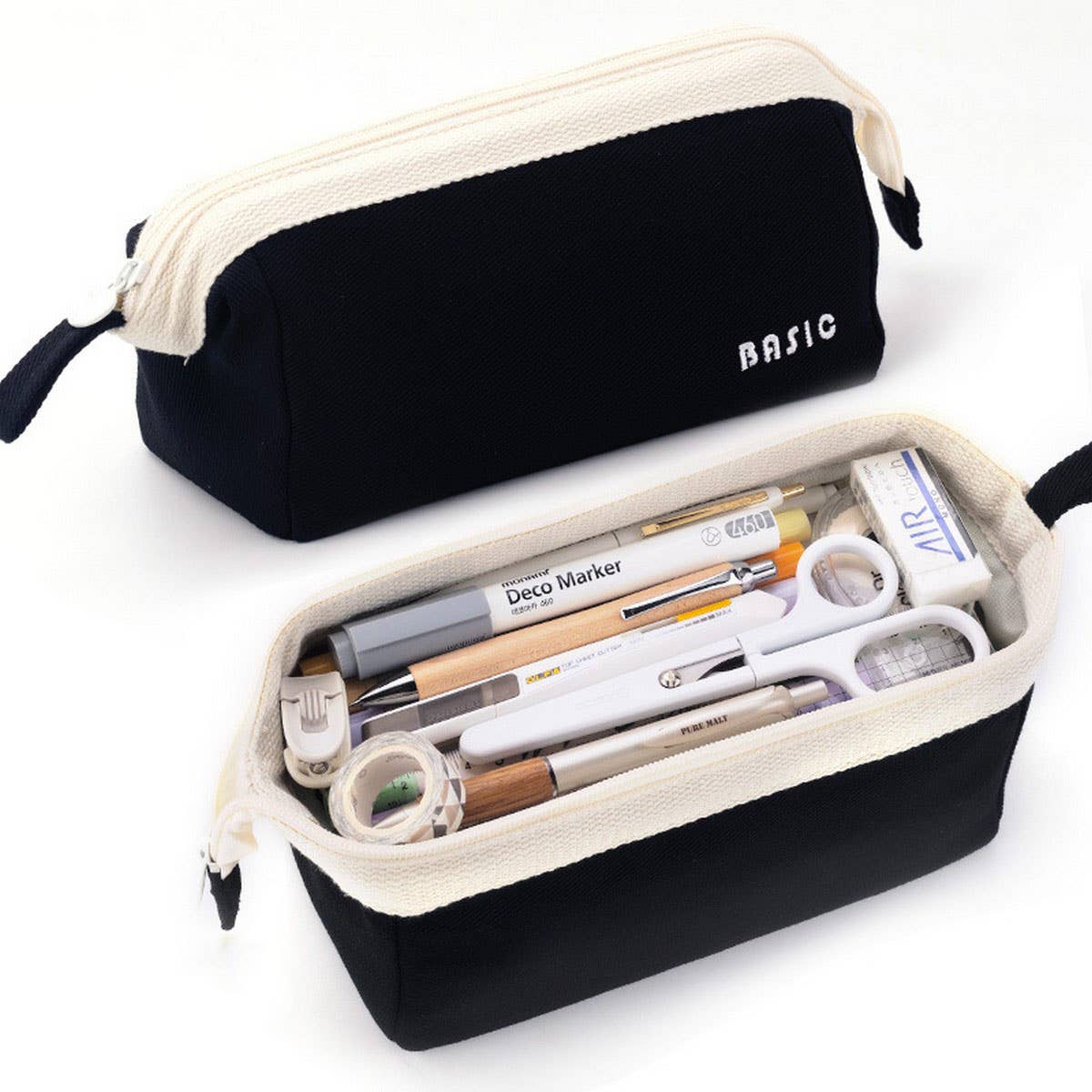 SOLID COLOR SIMPLE BOAT-SHAPED PENCIL CASE_CWMM1974