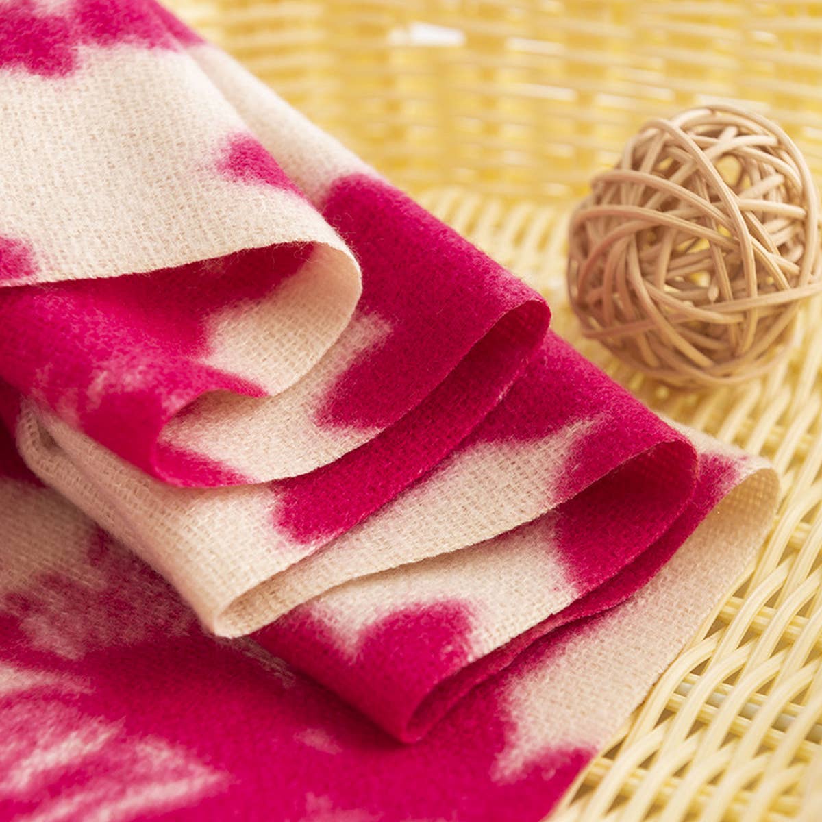Rose Print Faux Cashmere Scarf for Women - Winter