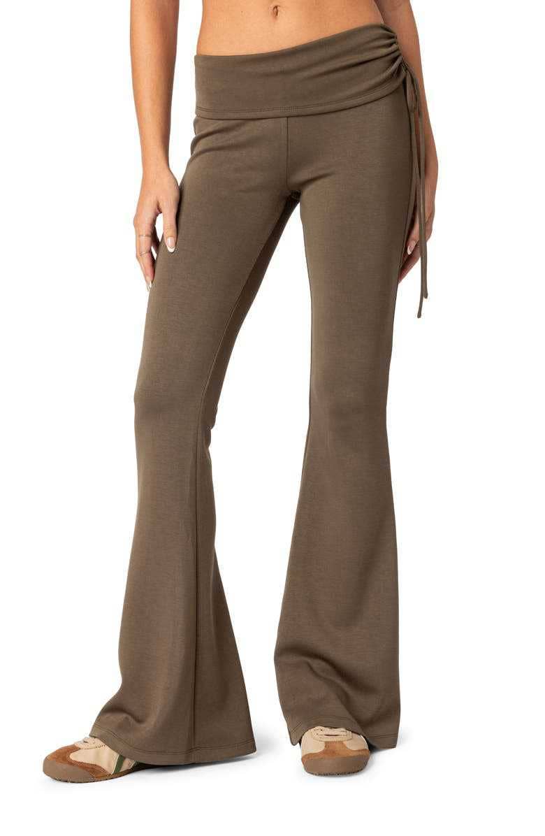 High-waisted yoga hip-lifting wide-leg pants