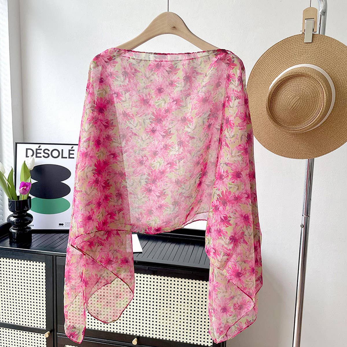 SUN PROTECTION ROUND NECK LOOSE SLIMMING SHAWL