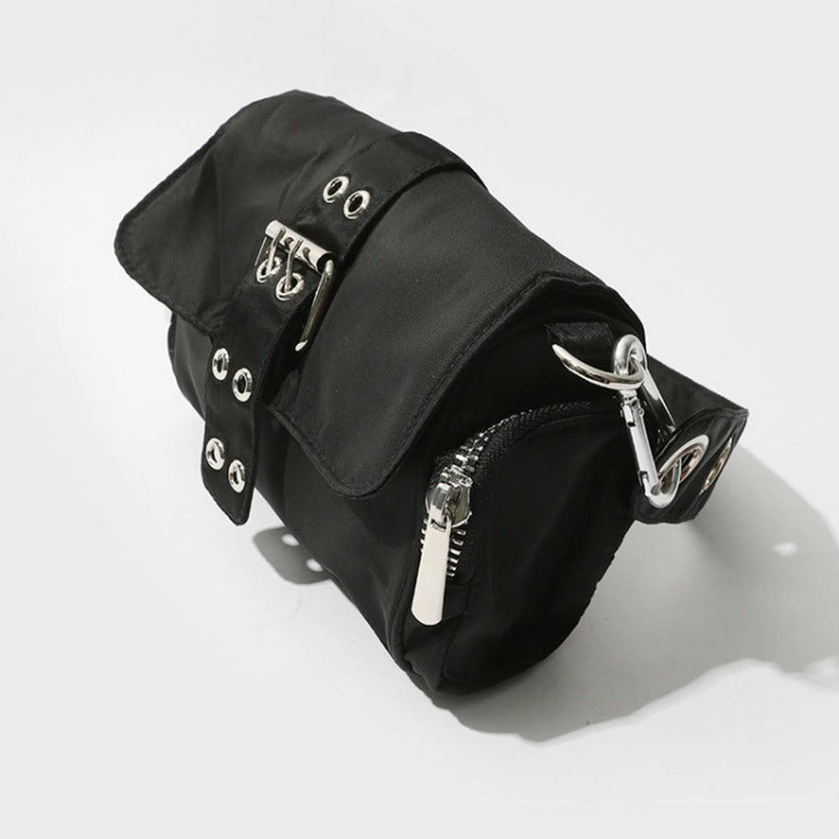 VINTAGE DOUBLE BUTTON SHOULDER BAG TOTE BAG_CWAB1390