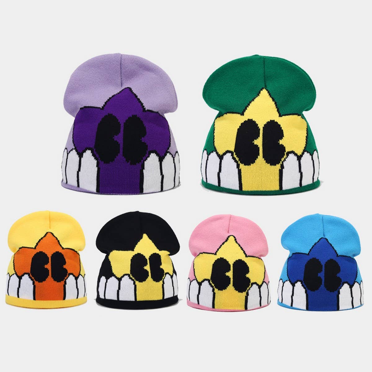 CUTE CARTOON PATTERN WINTER KNITTED HAT