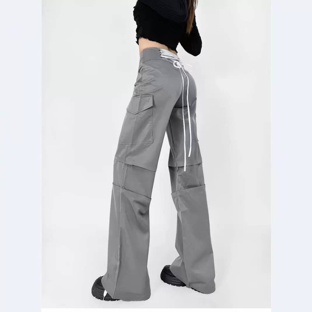 Slimming Retro straight-leg casual pants