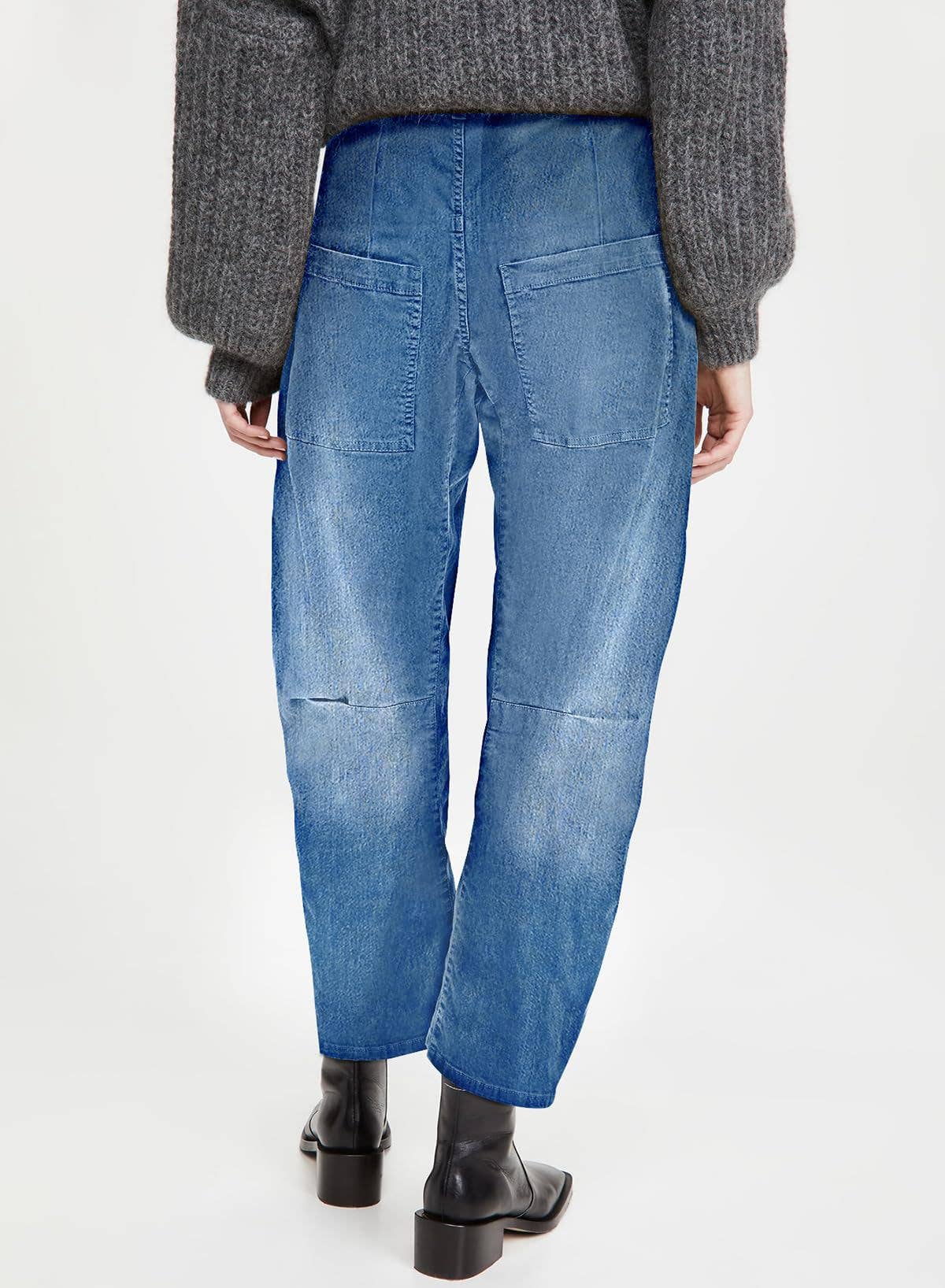 VINTAGE CARGO WASH HIGH-WAISTED JEANS
