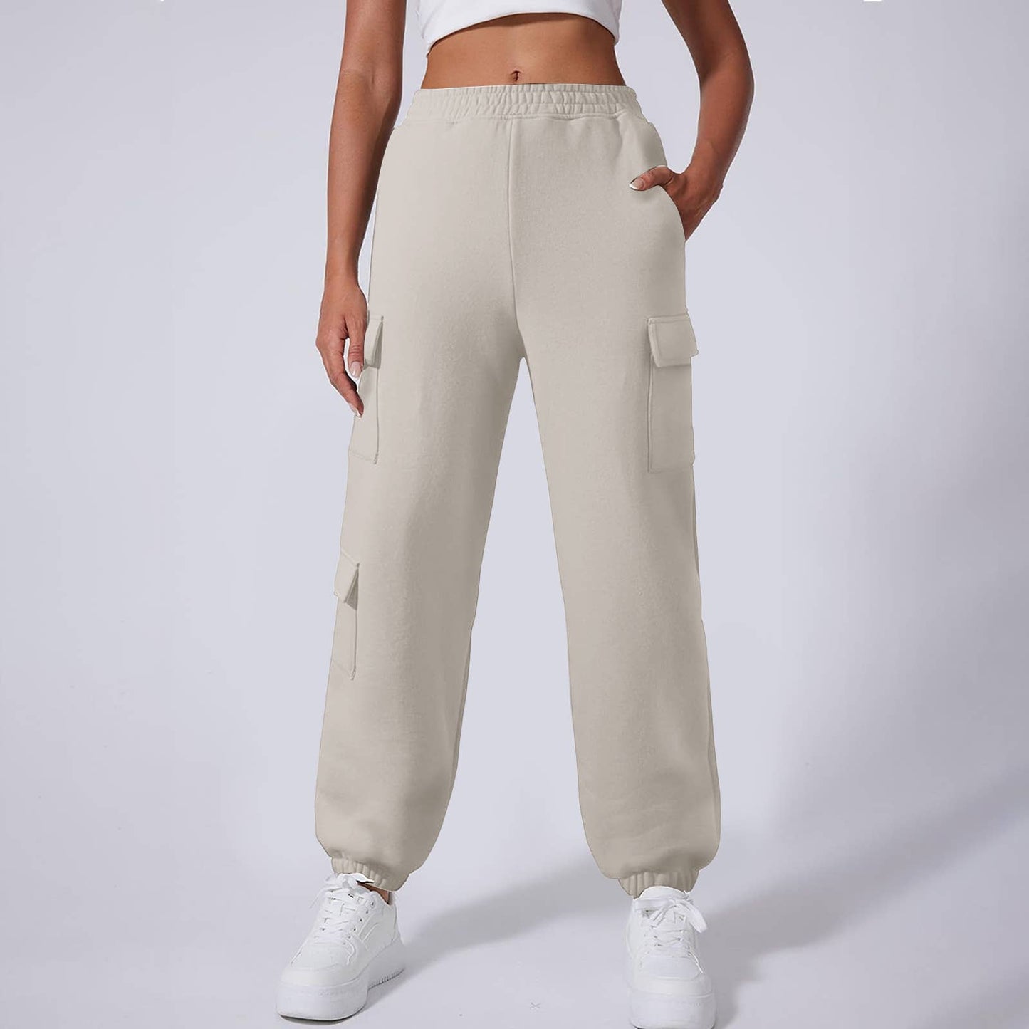 FLEECE AND THICK SOLID COLOR FASHION OVERALLS