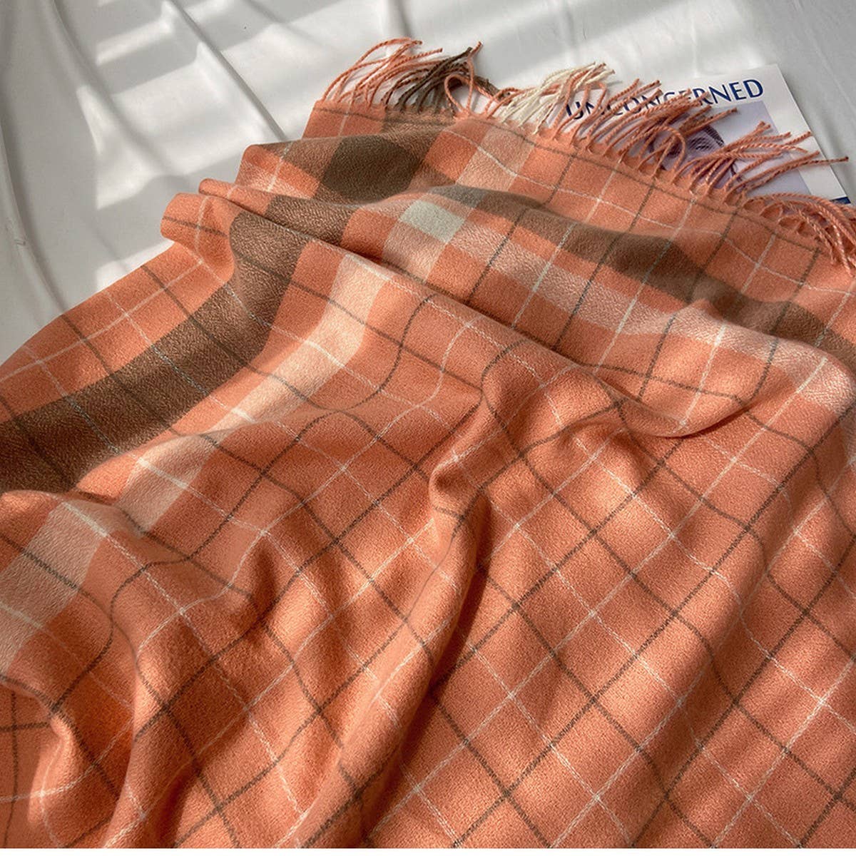 Plaid Scarf Shawl ??Classic Tartan Winter Wrap_CWASC1455