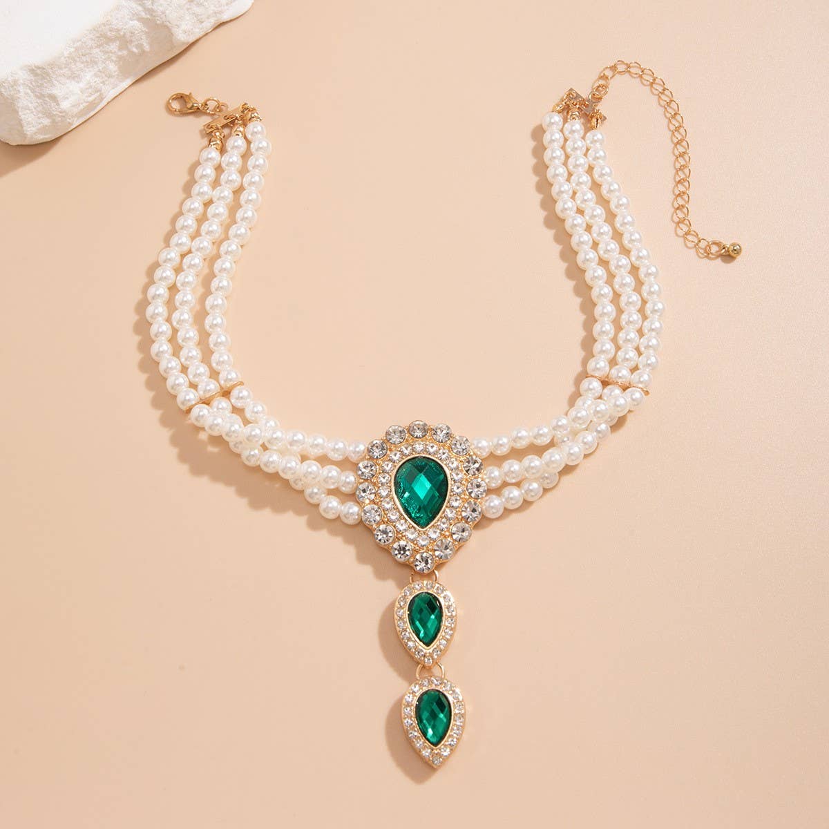 IMITATION PEARL RHINESTONE FASHION COLLAR JEWELRY