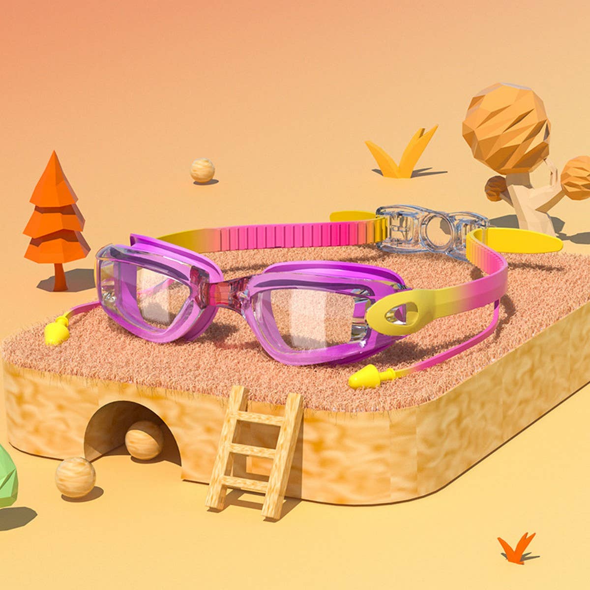 Kids Mirrored Swim Goggles ? HD Anti-Fog & Cute