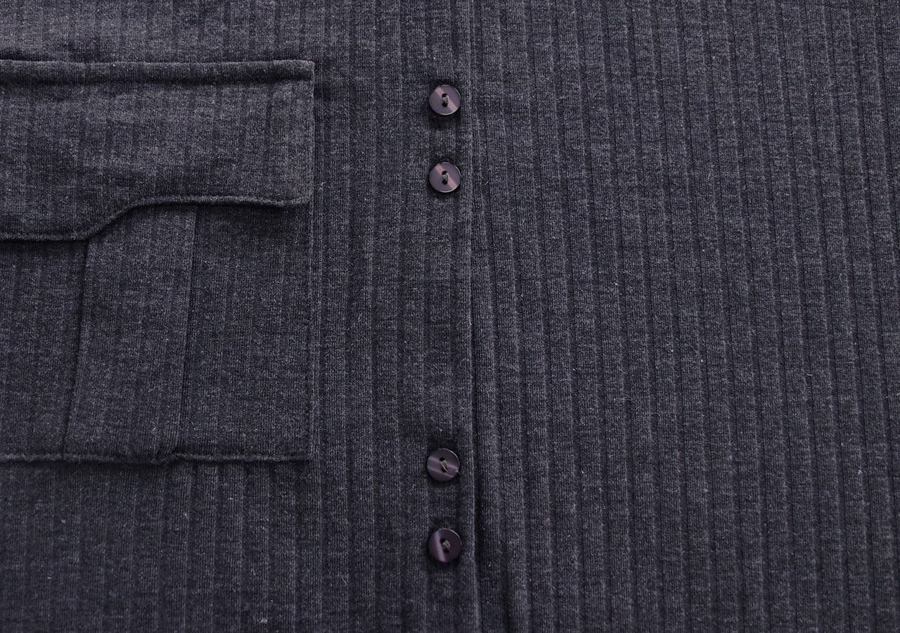 LAPEL LONG SLEEVE SLIMMING PULLOVER BASE