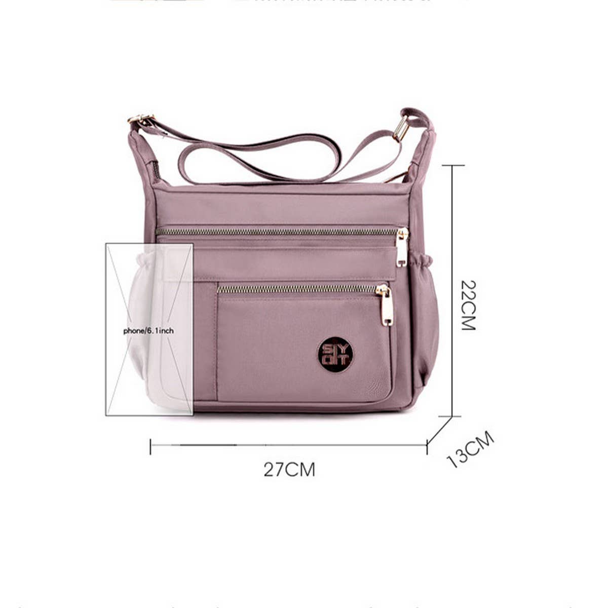 LARGE CAPACITY NYLON SHOULDER CROSSBODY BAG