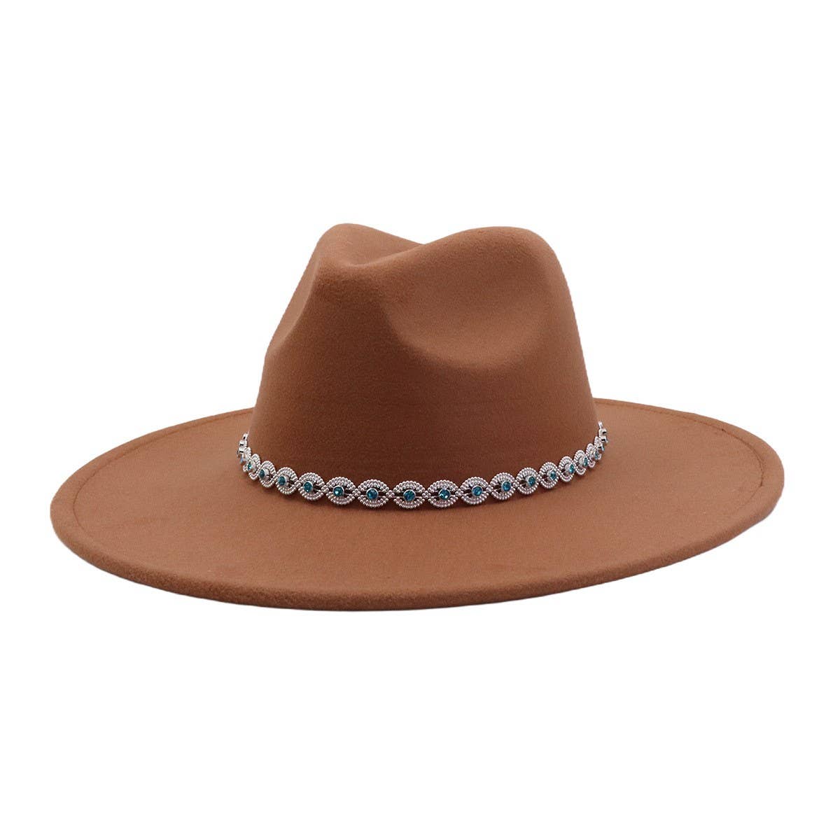 Ethnic Style Wool Blend Fedora Hat Men & Women_CWAH04388