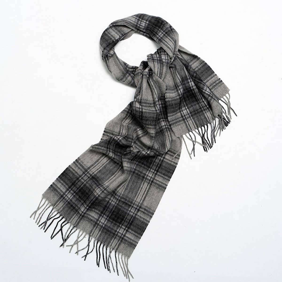 Nordic Plaid Wool Scarf ??Warm Winter Couple Wrap_CWASC2357