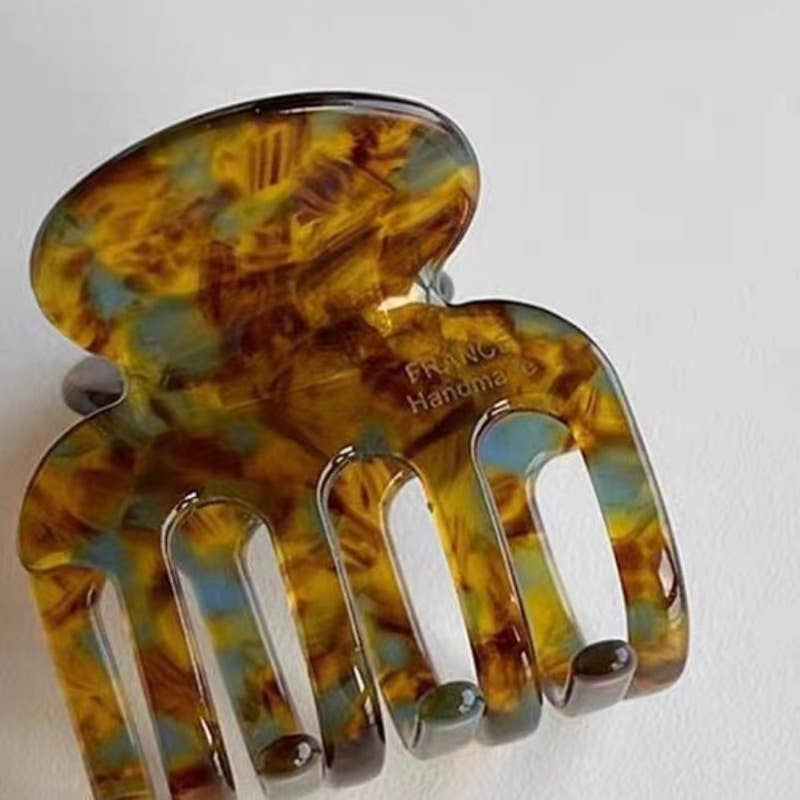 Retro acetate board hair clips with elegant style