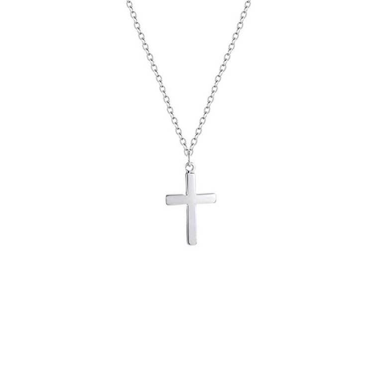 Cross necklace is a full diamond collarbone chain