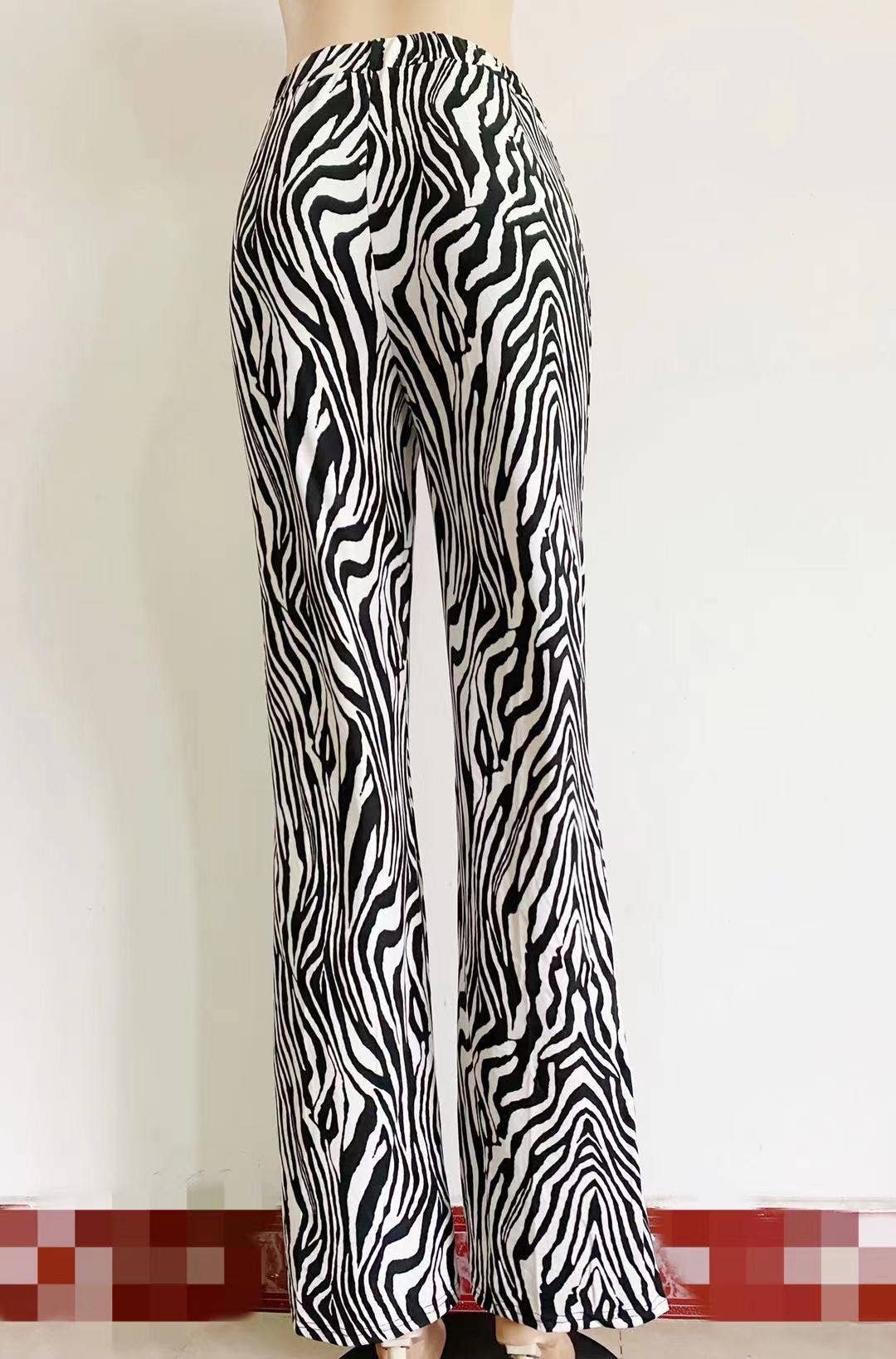 SEXY SLIM ZEBRA-PRINT SLACKS AND SWEATPANTS
