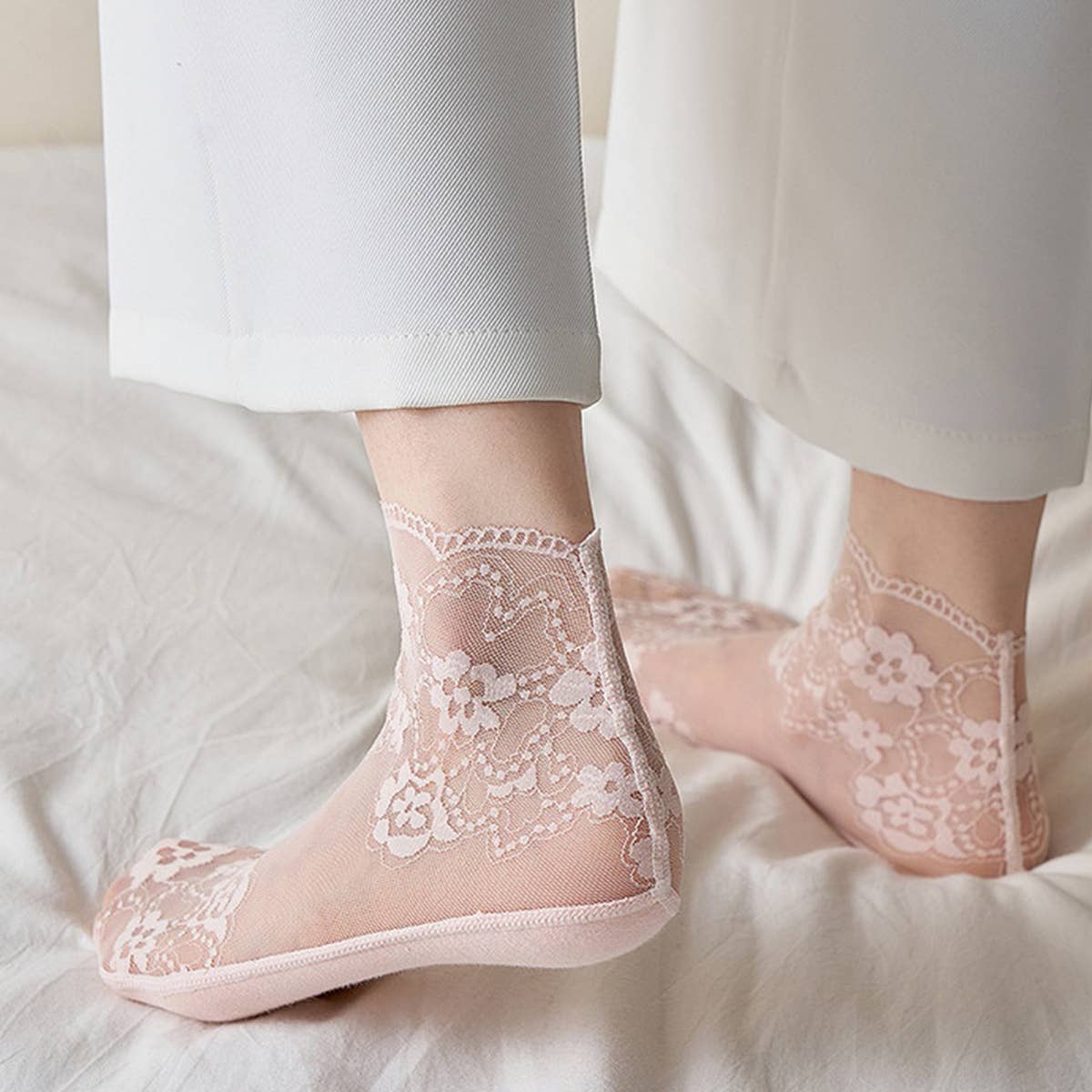 THIN SHORT SOCKS FOR SUMMER MESH LACE SOCKS