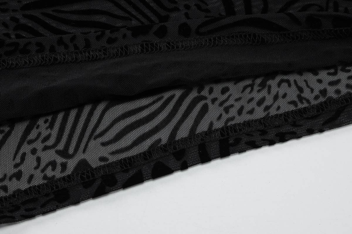 One-shoulder lace see-through body-hugging dress