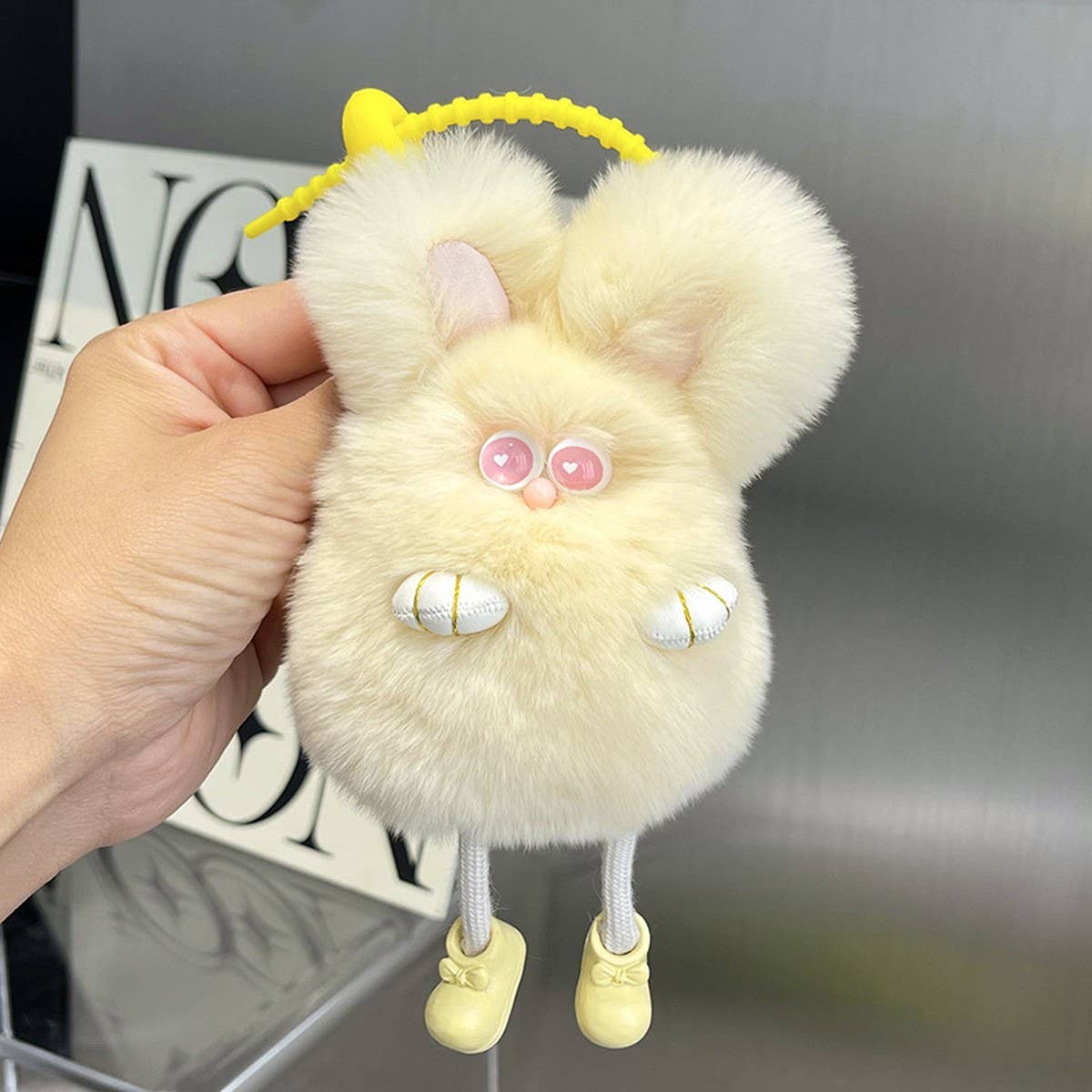 CUTE PLUSH BUNNY CAR KEYCHAIN BAG PENDANT