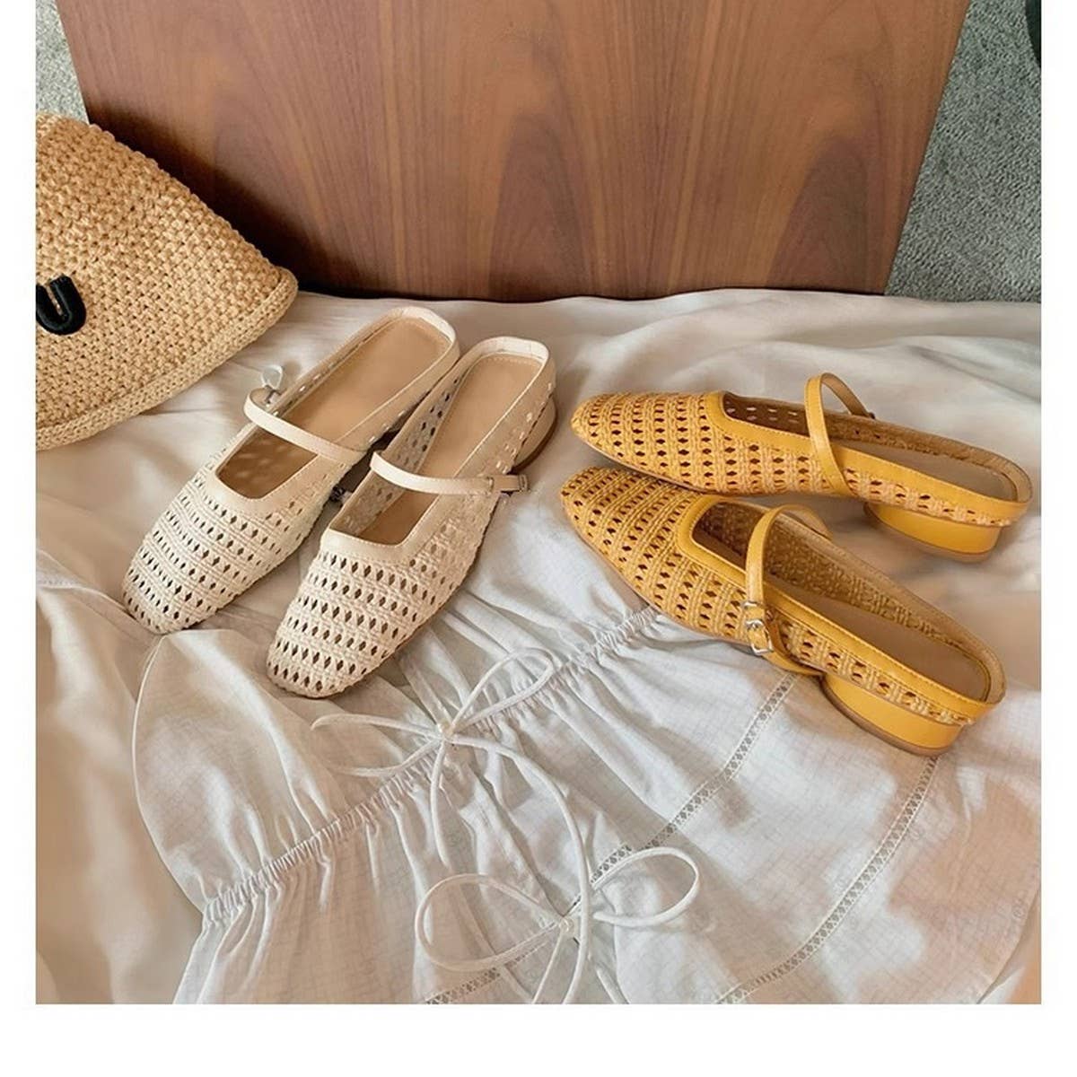 Cutout Leather Slip-On Mules with Hidden Wedge