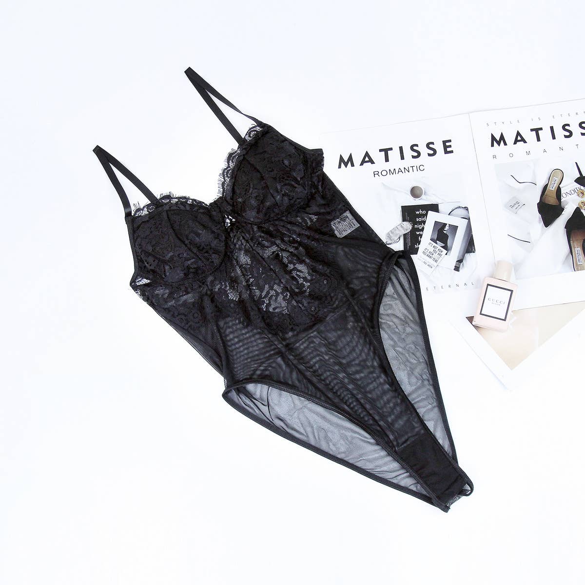 SEXY HOT GIRL LACE MESH HOLLOW JUMPSUIT