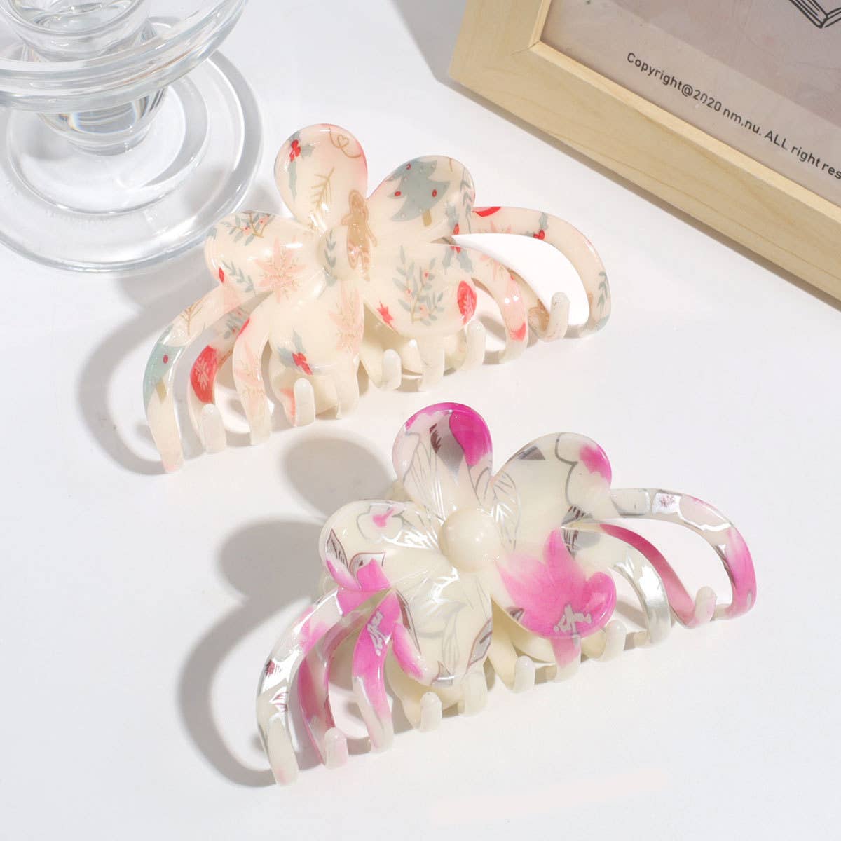 Elegant Floral Hair Claw, Chic Daily Bun Clip