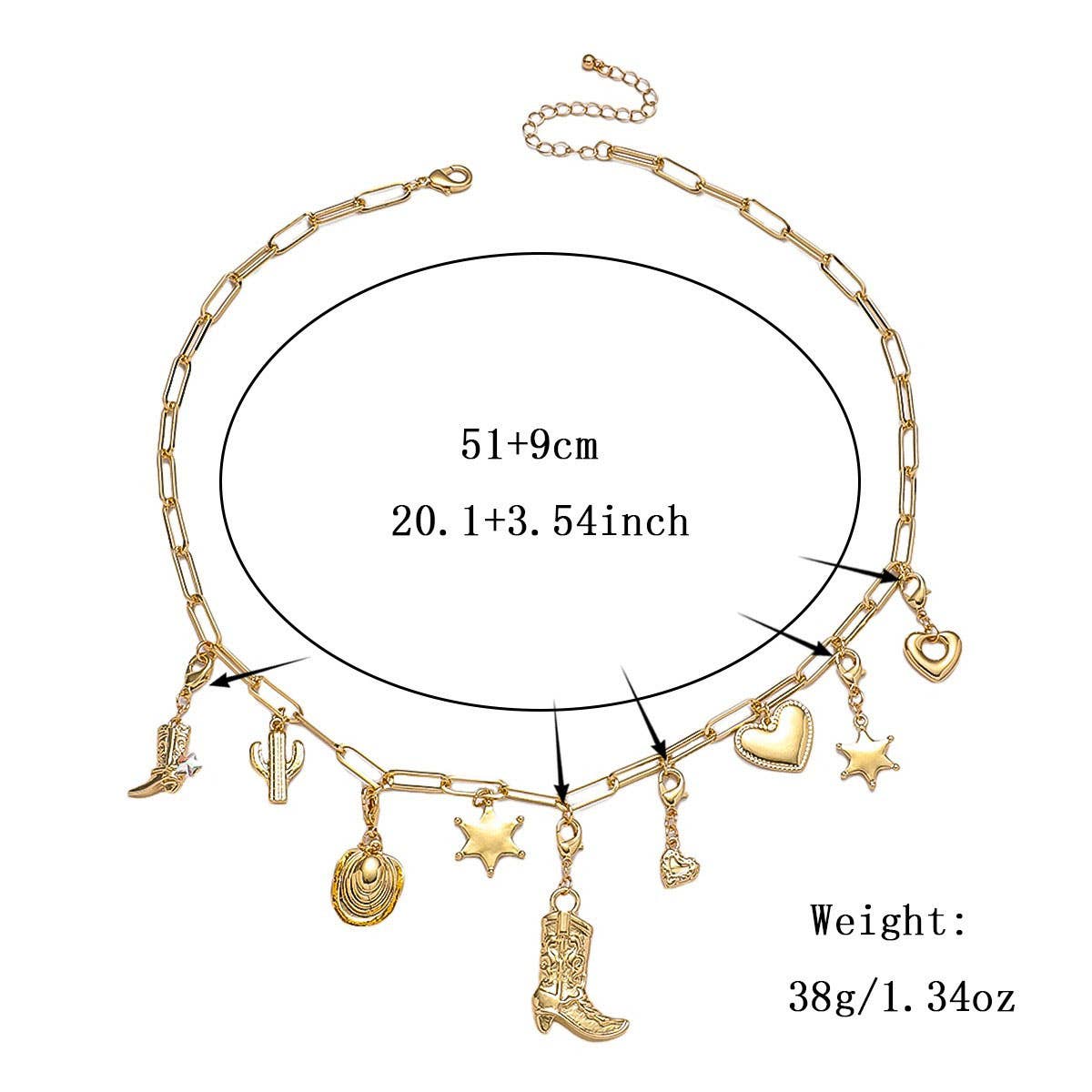 FASHION ORIGINAL DESIGN MULTI-PENDANT NECKLACE_CWAJE2830