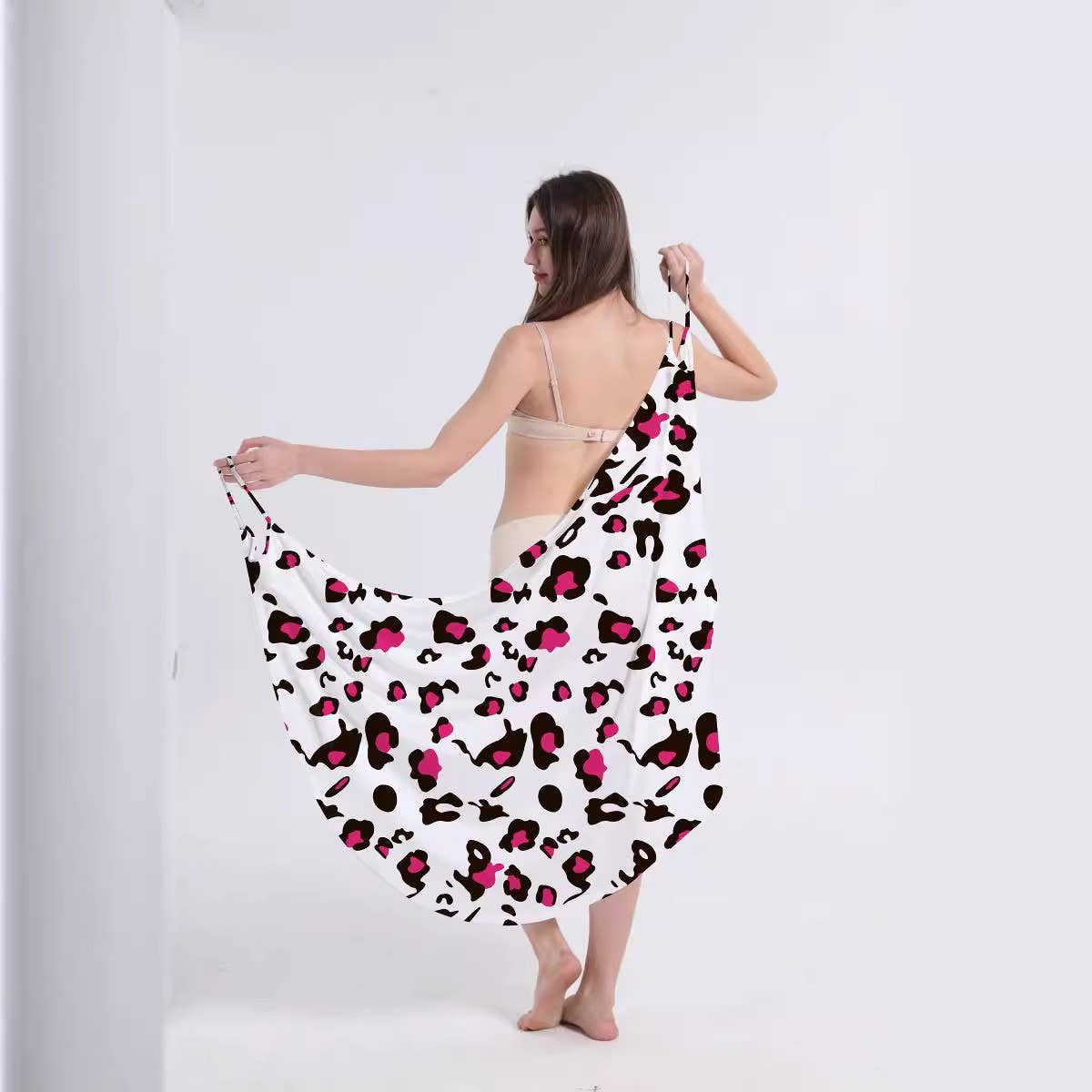 Multi-Color Print Sling Dress,Island Vacation Wear