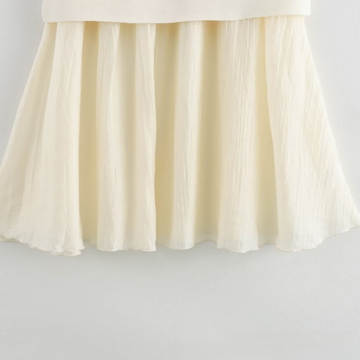 Women's Pleated Skirt with Patchwork, Chic Look