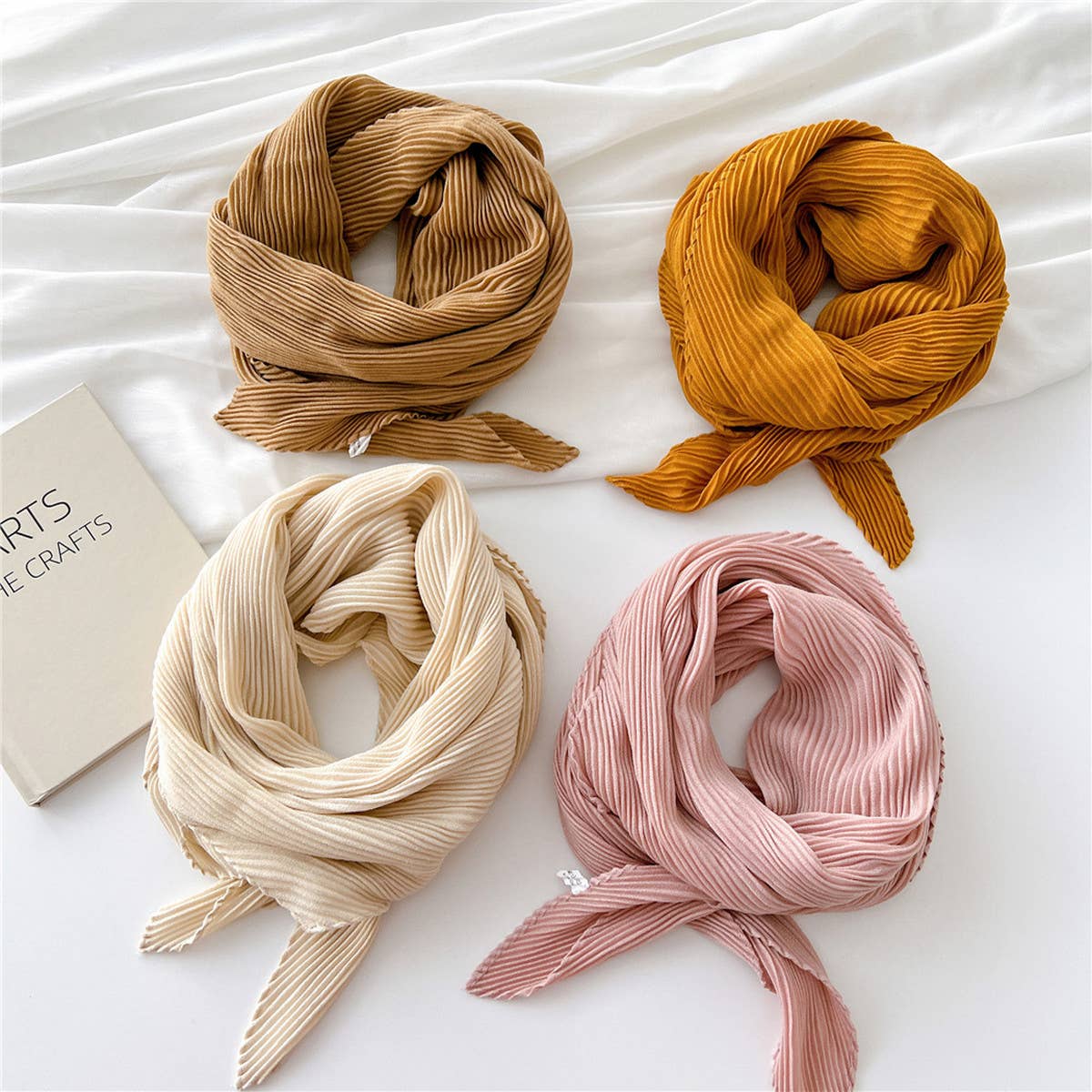 CWASC2389_WRINKLED SOLID COLOR COTTON AND LINEN SCARF