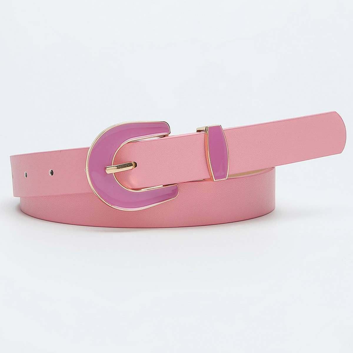 WOMEN NEW FASHION SOLID COLOR PIN BUCKLE BELT_CWABE0360