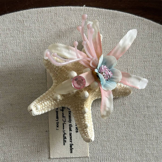 Shell starfish grabber beach hair accessory