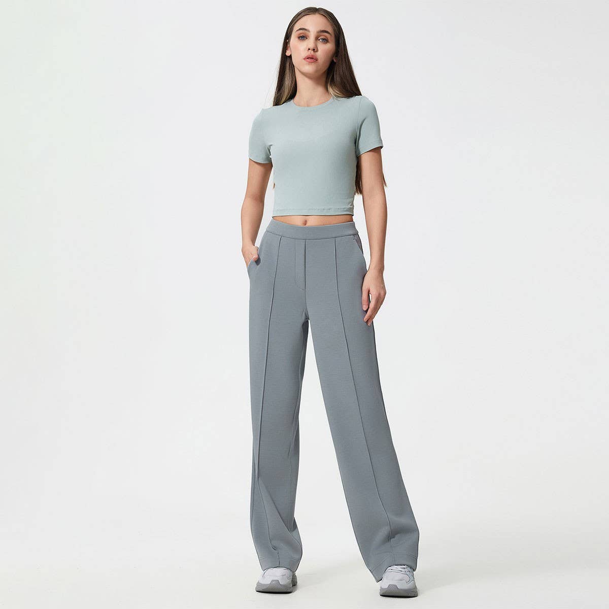 Women's Loose Fit Airy Wide-Leg Sport Pants