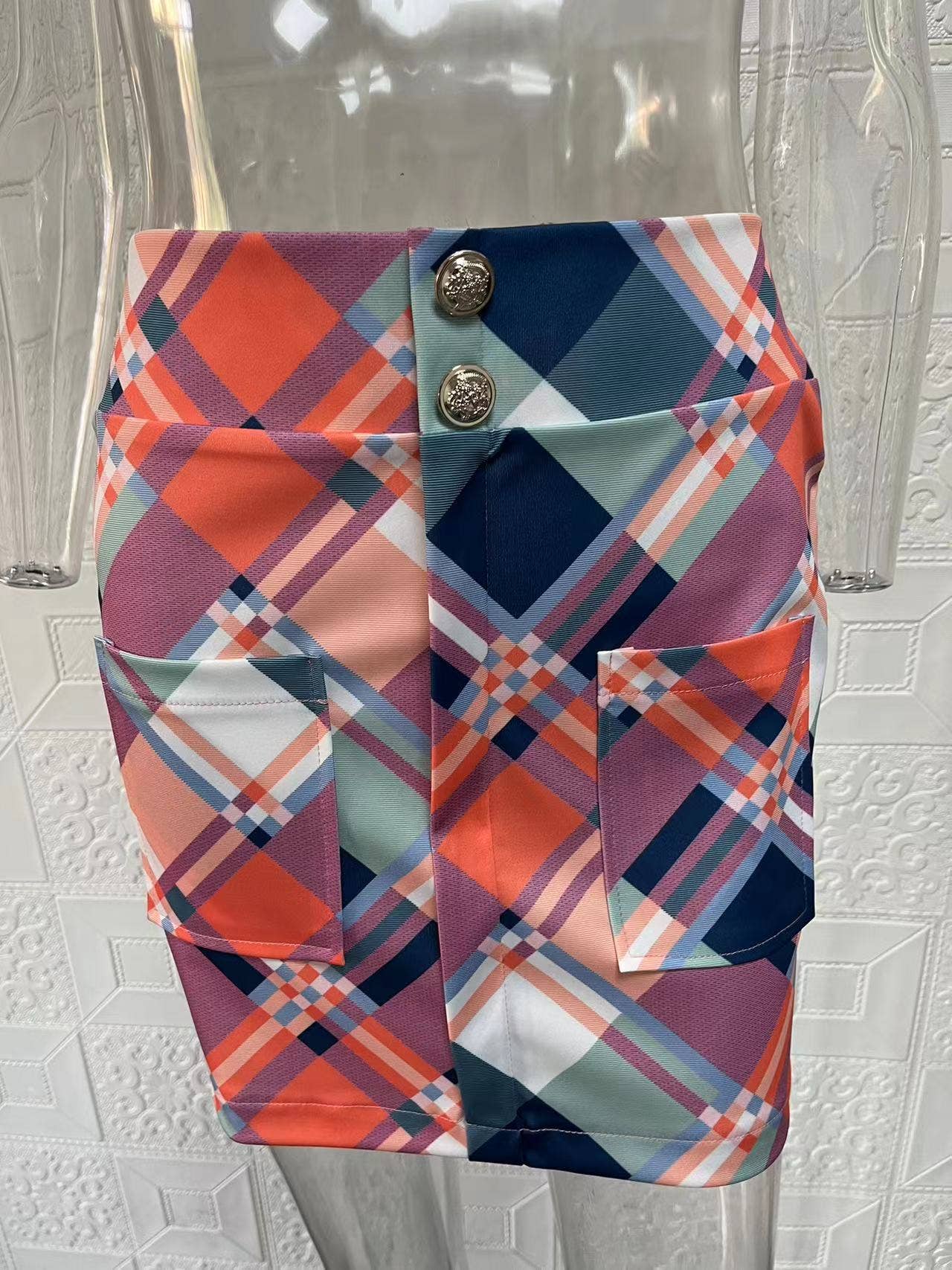 Fashionable printed puffed-sleeve suit jacket