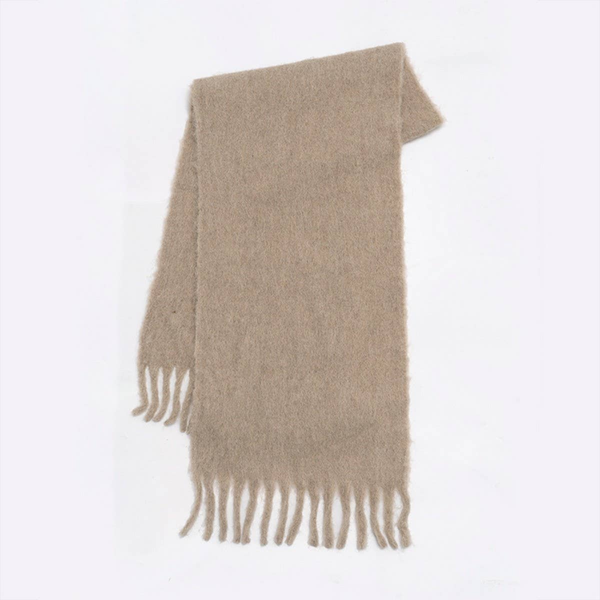 Gradient Loop Yarn Tassel Scarf for Winter