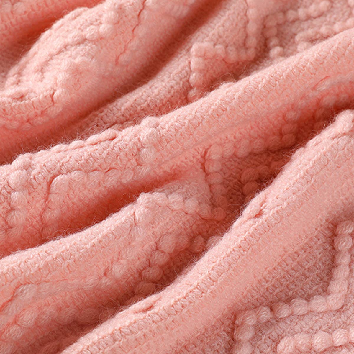 KNITTED SOFT WARM SOFA BLANKET BED END BLANKET