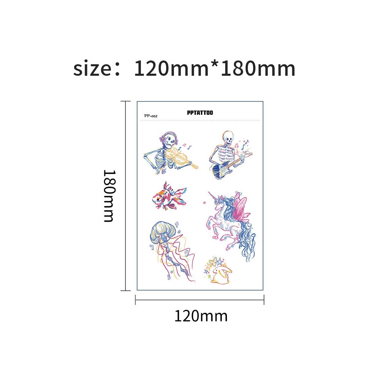 Dopamine Cat Firework Tattoo Stickers Waterproof