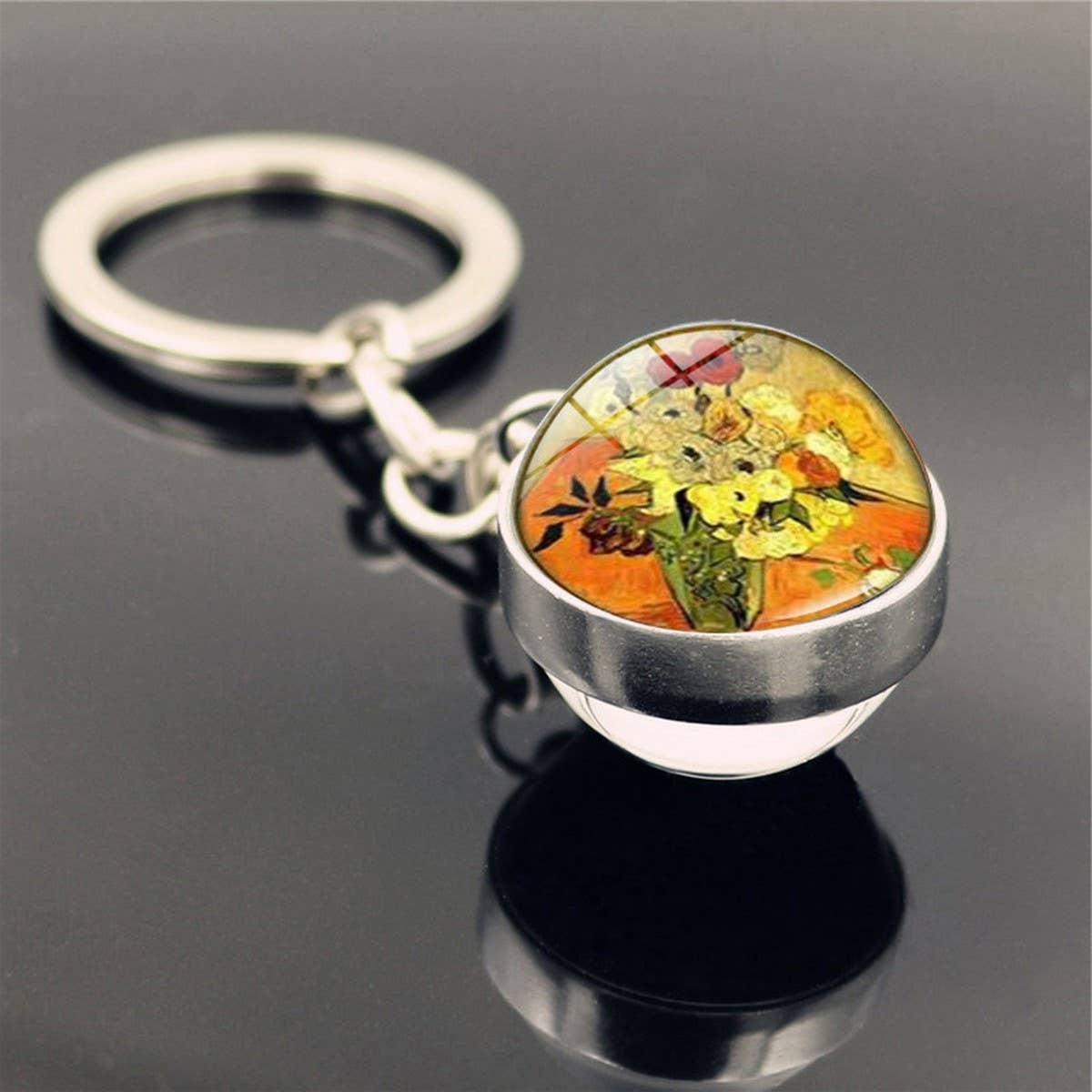 STARRY SKY TIME GEM METAL KEYCHAIN PENDANT JEWELRY_CWMM0494