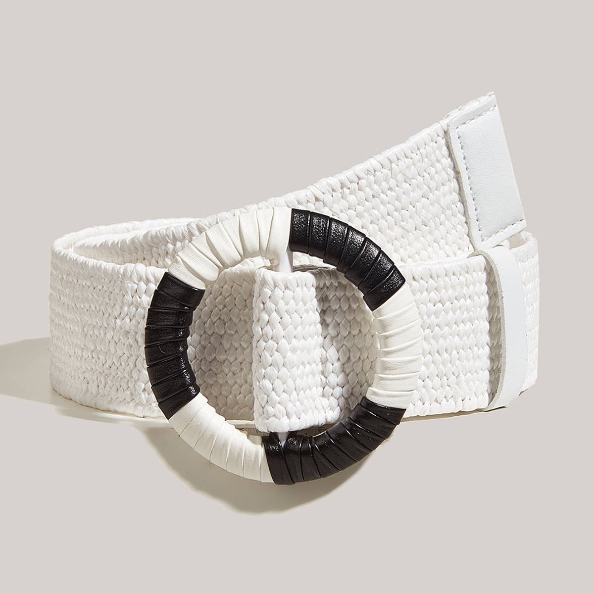 BOHEMIAN HANDWOVEN BLACK AND WHITE BELT_CWABE0443