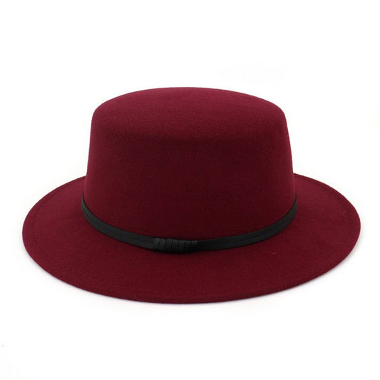 NEW STYLE FLAT TOP FLAT BRIM HAT JAZZ HAT_CWAH1781