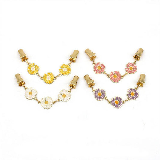 HOT SALE CREATIVE ALLOY DAISY SHAWL CLIP