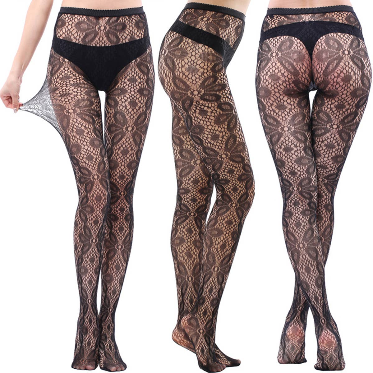 HIGH WAIST TIGHTS FISHNET STOCKINGS PANTYHOSE