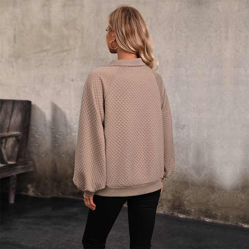 Textured casual fall and winter pullover hoodie