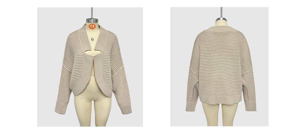 STYLISH V NECK BAT-SLEEVED CARDIGAN