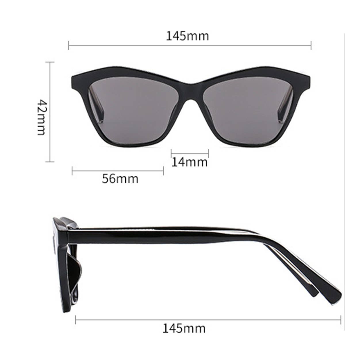 Fashion Colorblock Clip-On Temple Sunglasses Women_CWASG1171