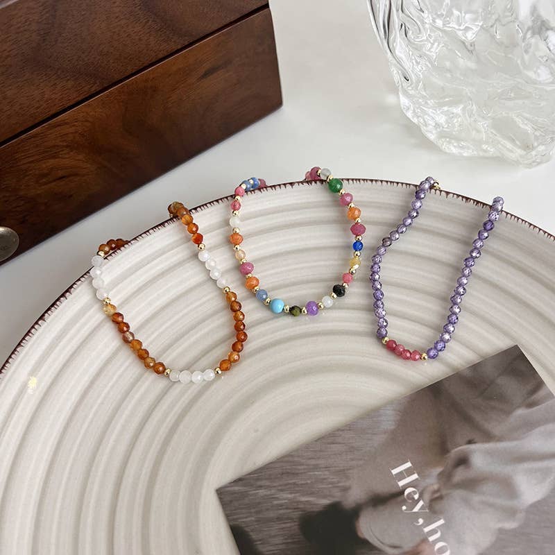 Personalized stone freshwater pearl bracelet