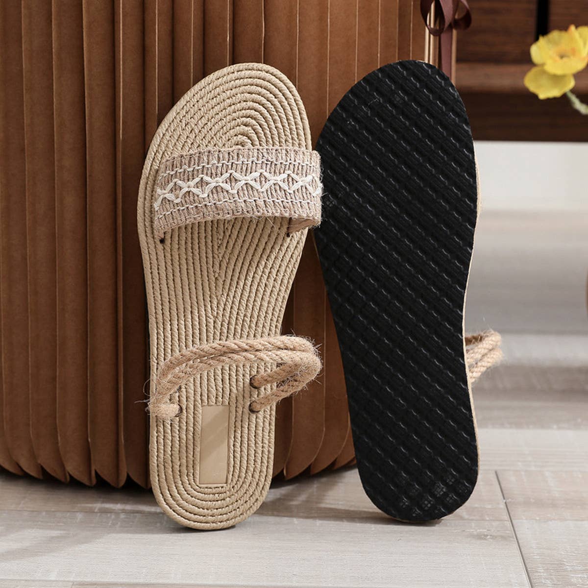 WOMEN LINEN BEACH SANDALS