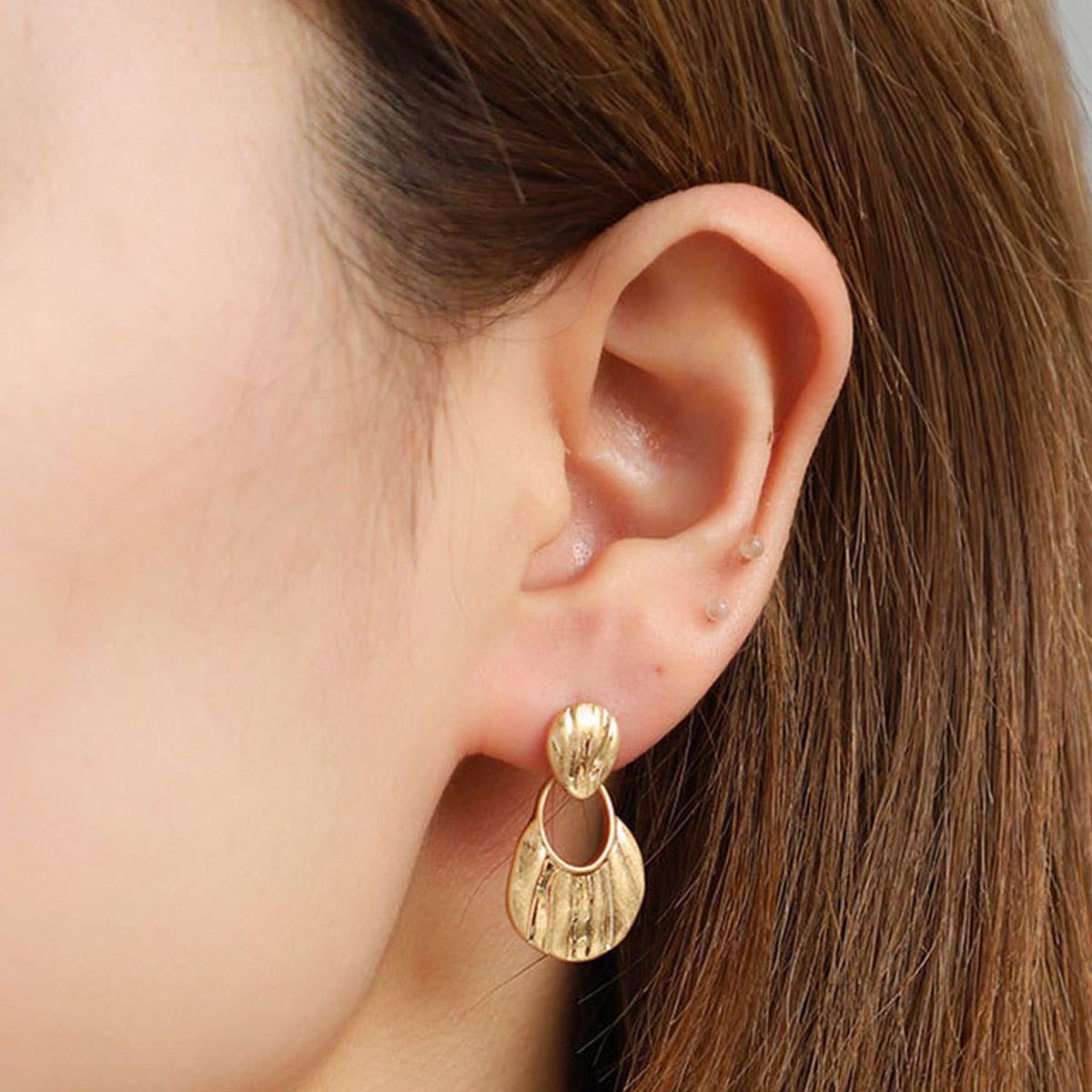 NEW UNIQUE TEXTURE NICHE EARRINGS FASHION SET_CWAJE2904