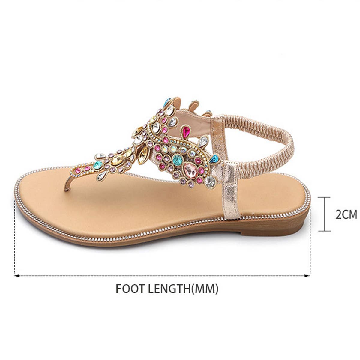 WOMAN BOHEMIAN STYLE GOLD  FLAT SANDAL